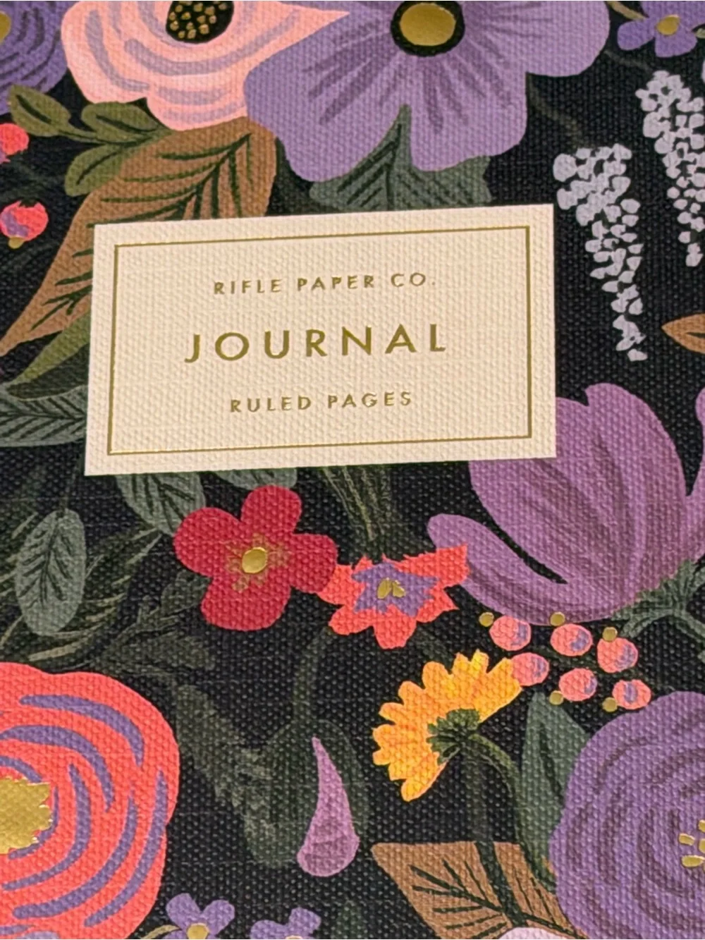 Rifle Paper Co. Garden Party Hardcover Journal w/ Ruled Pages & Gold Foil Accent
